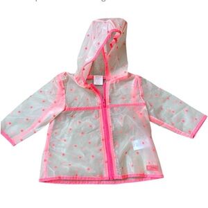 Gymboree Baby Toddler Pink Polka Dot Winter Raincoat, Size 3-6 months+